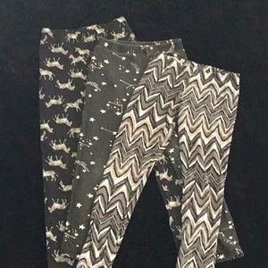 Black/white leggings bundle